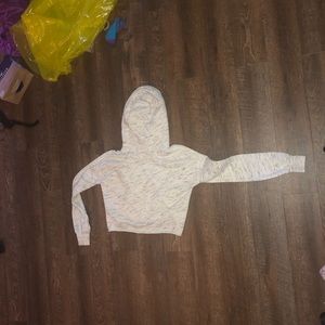 White cropped hoodie